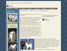 Tablet Screenshot of mysticozsamoyeds.com